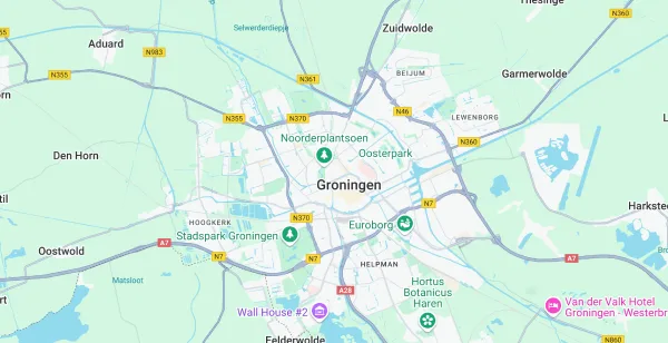 provincie Groningen service gebied witgoed reparatie